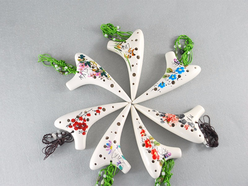 12孔圓頭型手繪陶笛